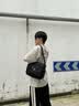 沙驰男包帆布包单肩包防水商务休闲品牌旅行通勤高档斜挎包男士胸包 【黑色】官方正品/顺丰发货 实拍图