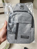 运动跑步包男休闲斜挎包手机包防泼水健身包女单肩包 灰色 实拍图