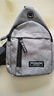 运动跑步包男休闲斜挎包手机包防泼水健身包女单肩包 灰色 实拍图