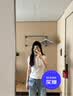 UR2026夏季新款女装休闲单排扣圆领修身短袖T恤UWM450122 本白 (面料微透) S 实拍图