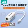 山泽Type-C转网口有线网卡网线转接头RJ45百兆转换器 适用苹果16Mac华为笔记本电脑iPad平板CRY03 实拍图