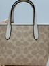 蔻驰（COACH） 女包奢侈品CITY迷你托特包女士斜挎手提包情人节礼物 沙黄色配白色CW032IMXDM 实拍图