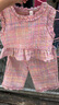 G.duck小黄鸭童装女童夏天套装夏季新款儿童女孩宝宝时尚夏装洋气衣服 粉色套装 140 (建议125-135cm 7-8周岁） 实拍图