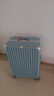 左汀行李箱铝框拉杆箱加厚结实抗压旅行箱登机箱大容量学生密码箱皮箱 浅灰蓝 28英寸 ，适合7-15天长途旅行 实拍图