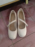达芙妮法式粗跟玛丽珍女鞋方头气质高跟一字扣单鞋4623101161 米色 38  实拍图