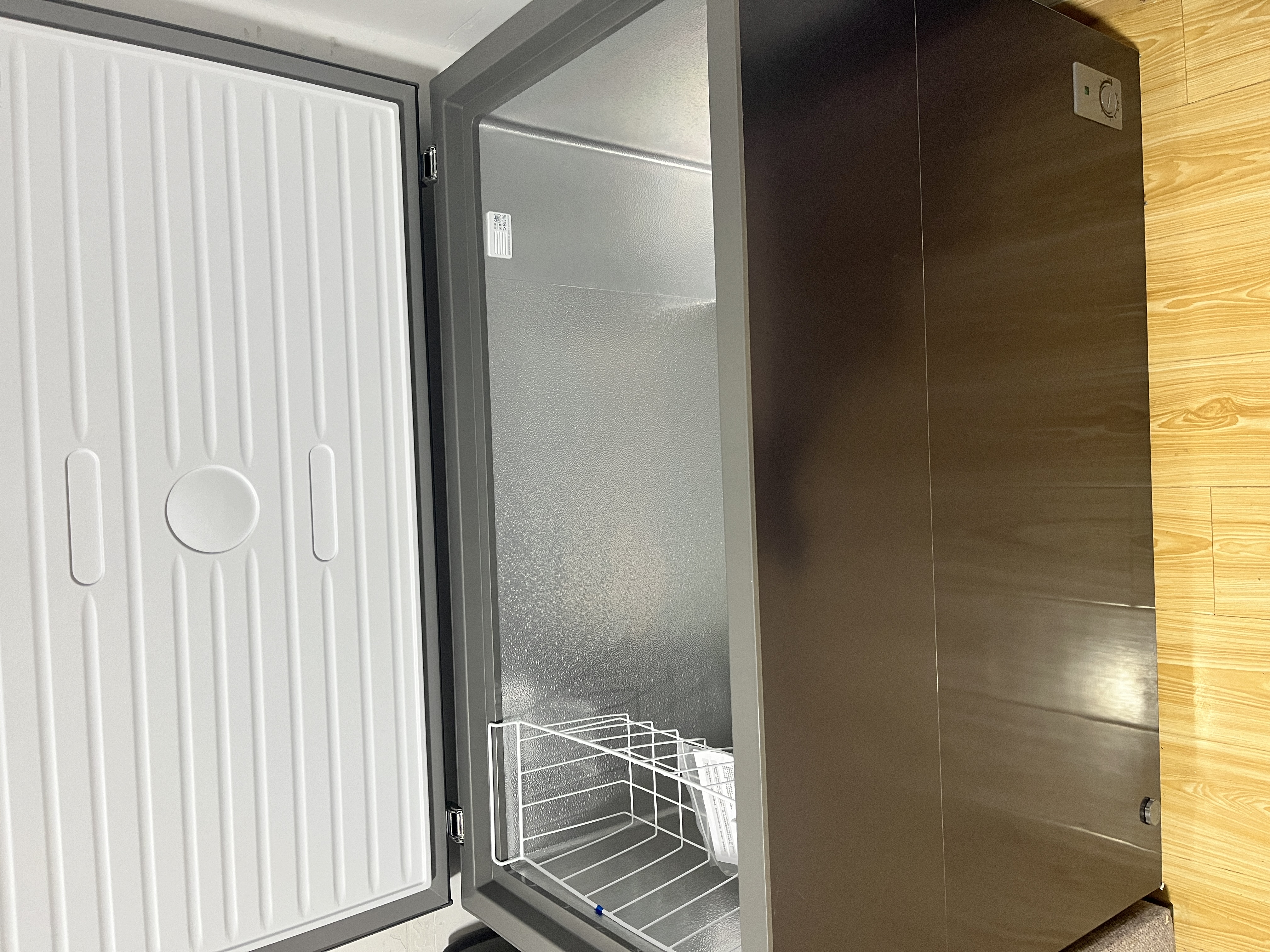 美菱冰柜301/300升卧式顶开门家用商用两用减霜冷藏冷冻大容量冷柜一级能效断电保鲜小冰箱补贴电冰柜 BC/BD-301DT-星空灰 301L 实拍图