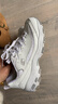 斯凯奇（Skechers）女鞋夏季小白鞋蕾丝休闲运动熊猫鞋黑色增高厚底老爹鞋11959 白色/WHT 39 尺码偏大，建议选小半码 实拍图
