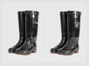 胜丽 雨鞋高筒防水鞋户外雨天耐磨胶鞋不易滑雨靴黑色37码 1双 实拍图