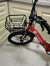 永久（FOREVER）儿童自行车男女款小孩单车可折叠脚踏车4-6-8-10岁辅助轮18寸红色 实拍图
