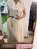 ELLE法式老钱风轻职场收腰西装领连衣裙女2026夏新款气质亚麻长裙 杏色 L 晒单实拍图