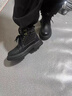 红蜻蜓马丁靴男冬季加绒真皮羊毛男士英伦皮靴子潮工装高帮皮鞋保暖棉鞋 黑色加绒款 41 实拍图