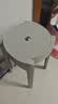 树浩家用塑料加厚凳子可叠放餐椅网红风车餐桌椅子现代简约餐厅书桌用 L.HF升级加强PP材料30cm面-灰色 实拍图