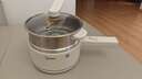 美的（Midea）电煮锅 小电锅 不锈钢0涂层电热锅 宿舍小锅多功能锅 1.6L学生寝室一体泡面小火锅XZC2017G 配蒸笼 实拍图