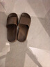 京东京造【抗菌皮纹拖】eva软弹拖鞋居家室内防滑浴室凉拖 深棕色 42-43 实拍图