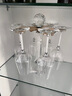 Luxury Flowers创意水晶玻璃金箔红酒杯高档钻石葡萄酒杯水晶高脚杯酒具皮箱套装 高款醒酒器+杯架+6只白钻 600ml 实拍图