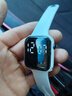 其他品牌高颜值LED手表时尚方形学生科技感超强夜光数字个性运动 太空白 实拍图