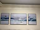 诗六艺家饰客厅装饰画北欧现代简约沙发背景墙挂画三联画大气轻奢壁画晶瓷画 灵韵福鹿（铝合金外框） 镶钻画左右60*80+中间120*80亮面 实拍图