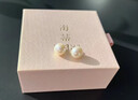 海蒂9-10mm无核S925银淡水珍珠耳钉素耳饰经典款女送女友礼物附证书 实拍图