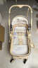 可美嘉婴儿推车可坐可躺轻便折叠新生儿双向婴儿车高景观宝宝手推车 香槟金Pro Max+(全罩+轻便护脊) 实拍图