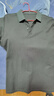 丝光棉100纯棉短袖T恤男士翻领纯色230g夏季新款百搭Polo衫上衣 黑灰 XL 180/96A 实拍图