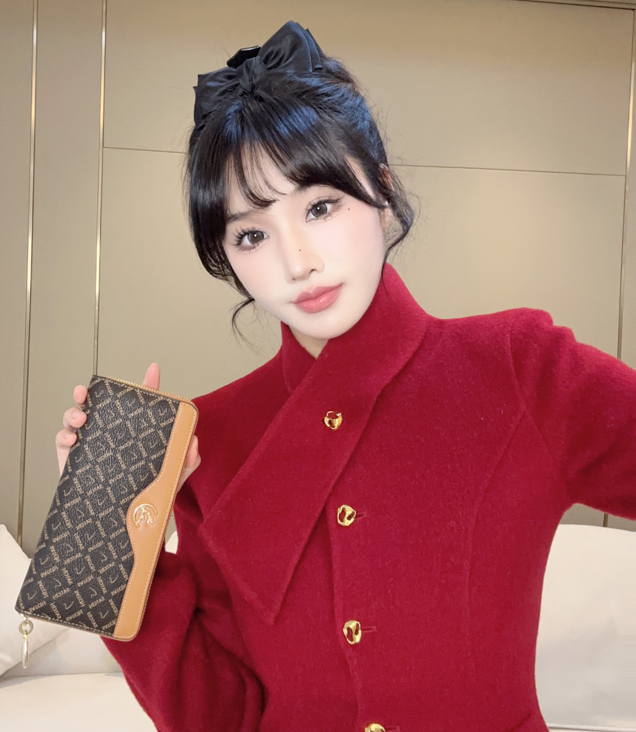 沙驰女包长款钱包2026新款官方正品零钱卡包时尚休闲多功能真皮手拿包 【咖色】官方正品/顺丰发货 实拍图