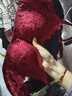 都市丽人本命年内衣女新年红色文胸聚拢无钢圈中薄款蕾丝胸罩2B9506 实拍图