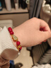 今夕朱砂手串女士手链转运珠佛珠本命年马年送女友情侣礼物礼品 6mm朱砂玉葫芦手链女 实拍图