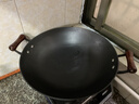 铸味（Jill May）铸味铸铁锅无涂层炒菜锅少油烟燃气灶不粘锅家用炒锅铁锅厨房好物 40cm圆底双耳炒锅（带盖） 40cm 实拍图