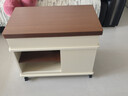 沙发边几可移动茶几小户型客厅边柜多功能茶桌升降折叠实木角几 胡桃+白 带升降：700*400*546 实拍图