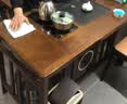 实木茶桌椅组合客厅功夫茶台茶几小户型家用套装一体阳台泡茶桌子 1.2米明月单桌一张【送电磁炉茶具】 实拍图