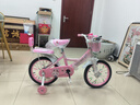 紫榕 儿童自行车女孩单车3-8岁公主款脚踏车男女宝宝小孩童车 公主粉【京仓直发】闪轮护具套装 16寸 适合100-120cm 实拍图