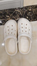 特步（XTEP）洞洞鞋女士夏季拖鞋子女款外穿情侣运动凉鞋女 A457 白色 37-38 实拍图