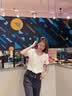 真维斯（Jeanswest）时尚减龄纯棉V领短袖t恤女2026新款爆款夏季正肩上衣小个子半袖衫 实拍图
