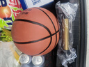 361°篮球儿童中小学生训练室内外耐磨5号橡胶玩具篮球赠打气筒 棕色 实拍图