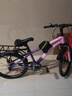 永久（FOREVER）儿童山地车儿童自行车儿童山地自行车6到12岁小学生新款变速单车 标配粉紫|单速+辐条轮+后座+车灯 22寸|身高140-165cm 实拍图