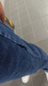 罗蒙（ROMON）男士牛仔裤男春秋商务休闲裤男弹力直筒男裤厚款深档直筒长裤高腰 浅蓝+浅蓝【夏季】 冰丝款 32 【腰围2尺5建议125-135斤】 实拍图
