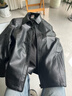 皮尔卡丹100%真皮皮衣男秋冬2026新款海宁头层牛皮正品男装皮夹克外套男款 2101-7黑色翻领 XL 晒单实拍图