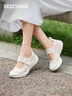 斯凯奇（Skechers）女鞋透气浅口单鞋通勤平底鞋休闲时尚玛丽珍鞋104345 实拍图