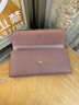 金利来（Goldlion）钱包女长款真皮2026新款时尚简约多卡位三折手拿包多功能女士手包 粉芋色【官方授权-假一罚十】 实拍图
