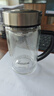 希诺双层玻璃杯带把手高档泡茶杯子男家用办公透明水杯XN-9321 435mL 实拍图