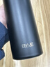 然也保温杯定制双层纯钛保鲜抑菌便携男女士曜石黑480ml PQTB-507 实拍图