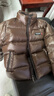 Abercrombie & Fitch男装25秋冬新款美式双拉链LOGO立领羽绒服外套132-5199 棕色 M (180/100A) 实拍图