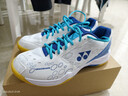尤尼克斯（YONEX）羽毛球鞋yy入门级训练减震动力垫男女SHB101CR白/蓝 43码 实拍图