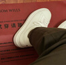 THOM WILLS【雷军同款】ThomWills内增高小白鞋女真皮厚底夏季白色板鞋WG111 白色WG111 35 /4.5码 实拍图