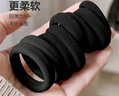 【强拉不断】高弹力耐用ins马尾无接缝皮筋扎头发简约发圈头绳 黑色20根特惠装 实拍图