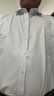 南极人衬衫男 纯色长袖商务衬衫男士棉质舒适衬衣外套修身白衬衫男4XL 实拍图