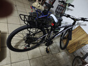 EG7山地自行车成人学生变速越野单车双减震赛车26寸青少年男女 辐条【加厚防滑轮-更安全】黑白 26寸21速【适合：160-180CM】 实拍图