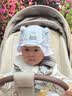 图涂丫婴儿帽子春夏季0-3-6-12个月男女宝宝盆帽遮阳帽秋天防晒帽1岁2岁 点点耳朵-水天兰 48码 帽围 44-48cm 建议8-15个月 实拍图