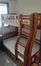 临稚胡桃木 儿童上下床实木高低床双层床上下铺床两层木床子母床 爬梯款 上铺宽1.3米下铺宽1.5米 实拍图