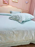 胖东来同款感母婴级A类200支长绒棉四件套花卉刺绣被套全棉轻奢 母婴级A类棉(天水蓝) 床单款 2.0m四件套：被套220x240cm 实拍图